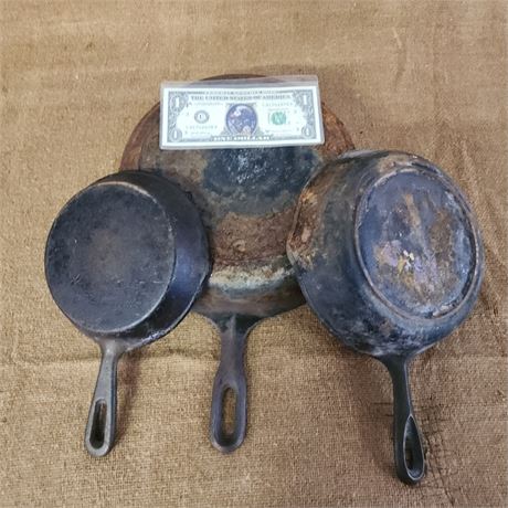 Antique Cast Iron Trio