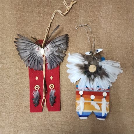 Native American Bustle Pair