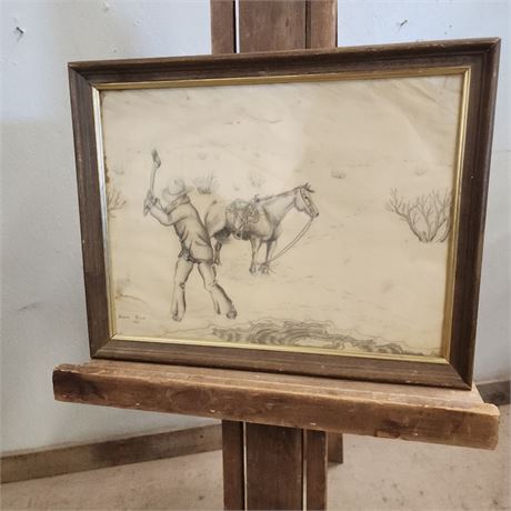 1967 Original Drawing By Dave Price - 17x14