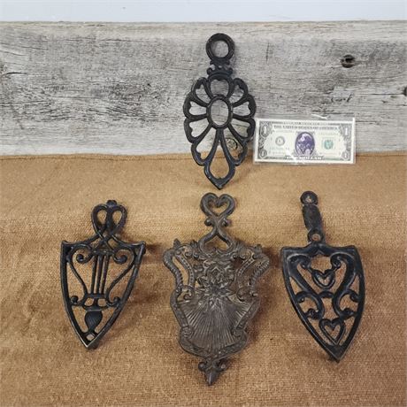 Antique Cast Iron Sad Iron Trivets