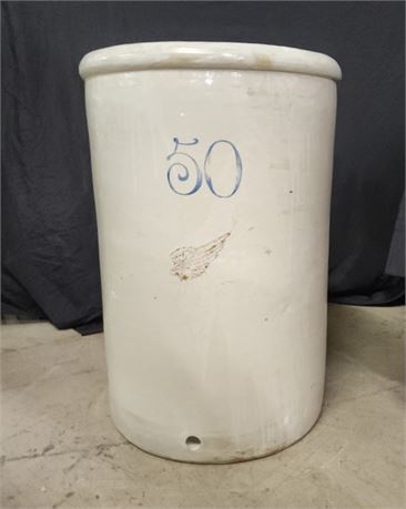 😲Antique 50 Gallon Redwing Crock