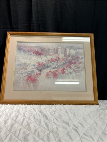 Framed Floral Painting By Dawna Darton 1988