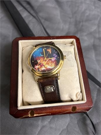 Beautiful Disney Watch With Wooden Display Box