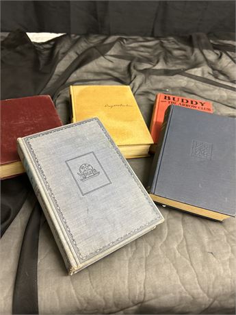 An collection of vintage books