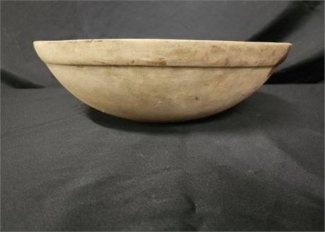 Antique Large Wood Mixing/Bread Bowl - 18" Diameter