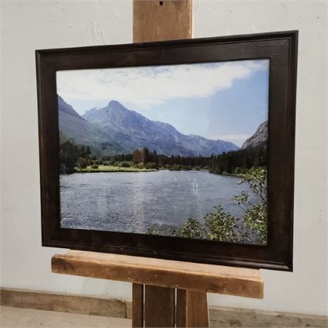 Framed Still Water Landscape Framed Print - 24x20