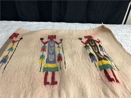 Vintage Native American double weaved rug