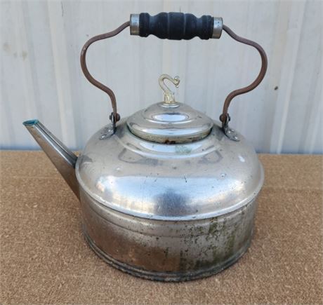 Antique Copper/Chrome Water Kettle