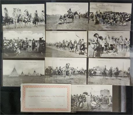 1907 Canadian Indian Series Antique Photo Postcards