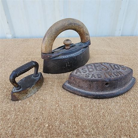 Antique Sad Iron Trio