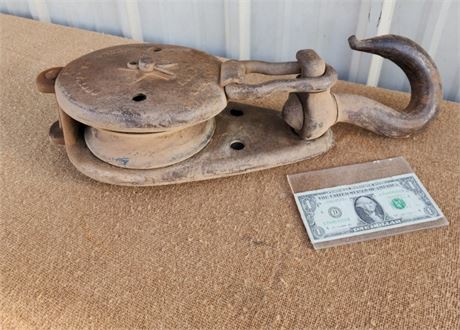 Large Antique Block & Tackle