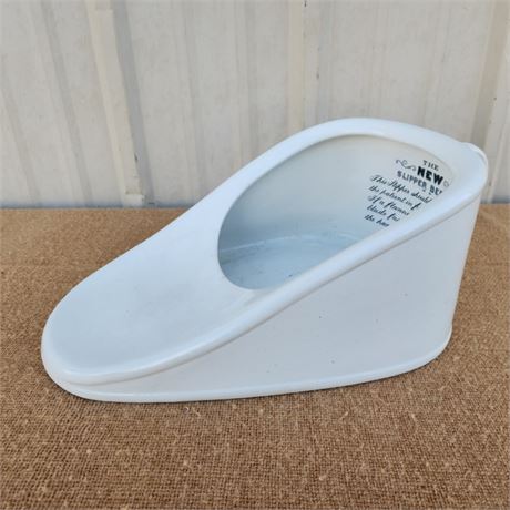 The New Slipper Bed Pan Antique Urinal English Ironstone