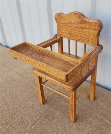 Antique Wood Doll High Chair