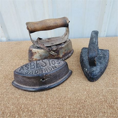 Antique Sad Iron Trio