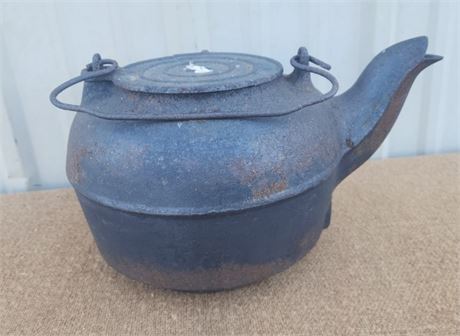 Over 100+yr Old Cast Iron Water Kettle