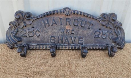 Cast Iron Barber Shop Coat/Hat Hanger