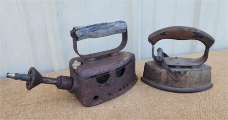 Antique Sad Iron Pair