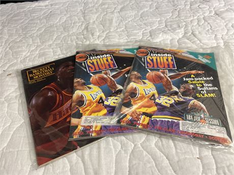 Three vintage NBA Magazines in good condition