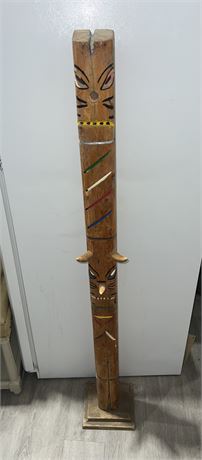 Hand Carved and Painted Tiki Totem Pole