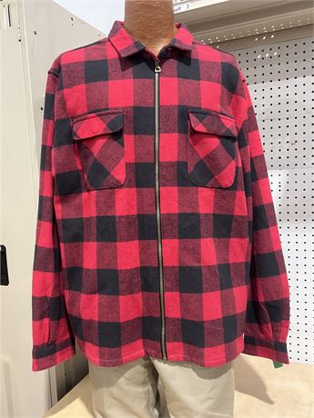 Men’s XL Weatherproof Vintage Red/Black Plaid Full Zip Jacket