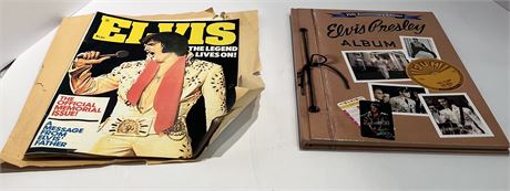 A Collection Of Elvis Presley Book And Magazine And Rare Photos.