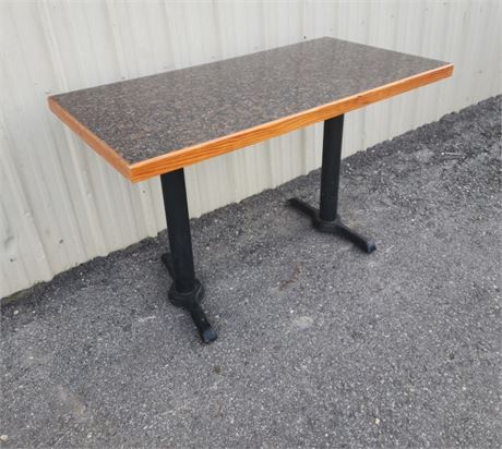 6 Top Cast Iron Base Table - 48x24