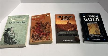 A variety Of Western Books. J. Frank Dobie Helen Corbin and Estee Consider