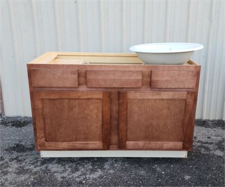 New Cabinet Base w/ Sink (22x18) - Cabinet (48x24x35)