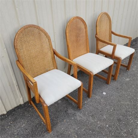 Woven Back Chair Trio