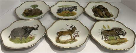 Six Beautiful Wall Hanging African animal plates