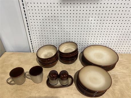 Sango Nova Brown Dish Set