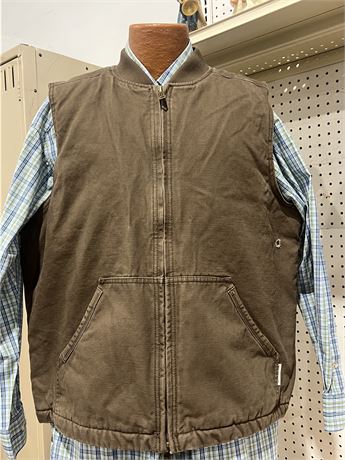 Men’s Size XL Wolverine Finely Quilted Canvas Work Vest