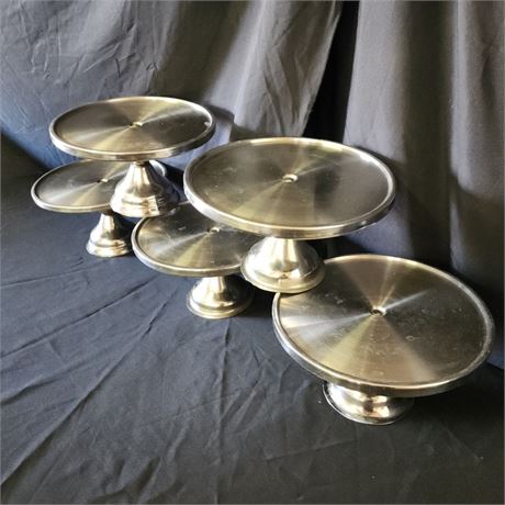 12" Stainless Pizza/Cake Stands #2 - 5pcs