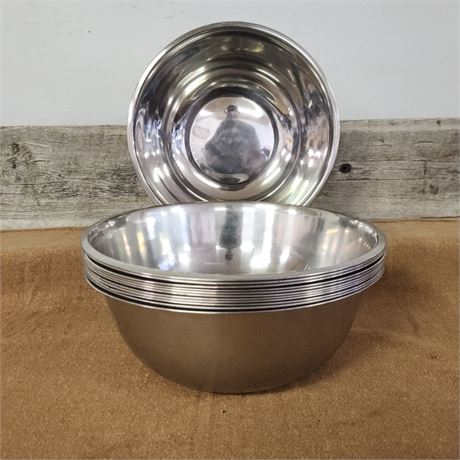 12 - Stainless Mixing Bowls #1 - 13" x 5"