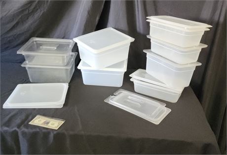 8 - Assorted Food Safe Tubs w/ Lids