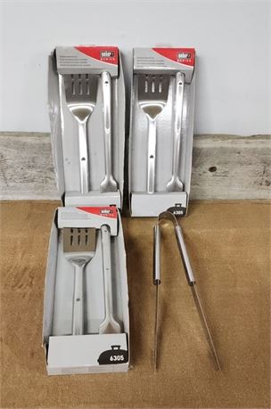 Large Stainless New Grilling Spatula & Tongs