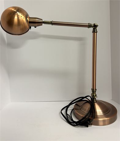 Really Nice copper color adjustable table/desk lamp About 28” Tall