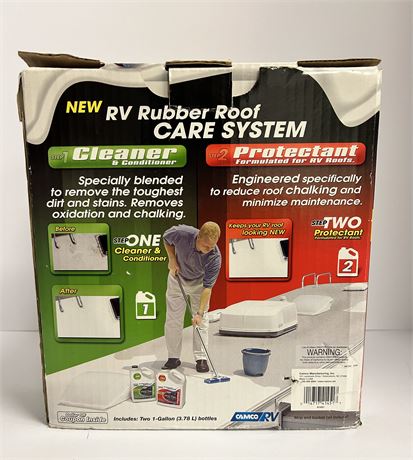 Step 1 and 2 For Rubber RV Roof Care System