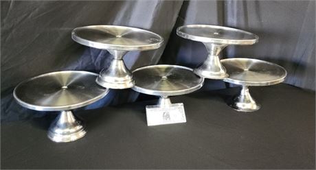 12" Stainless Pizza/Cake Stands - 5pcs