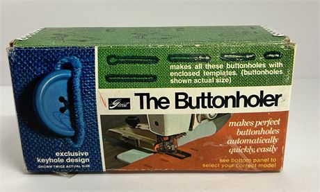 Vintage buttonholer makes perfect button holes