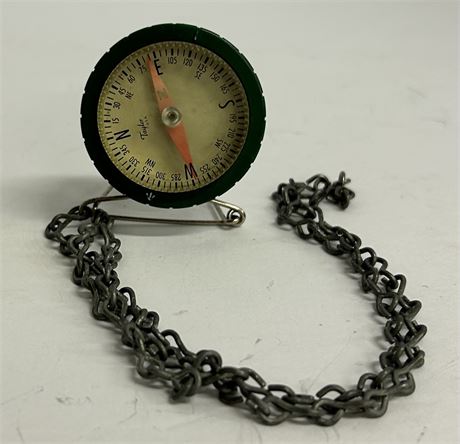 Vintage small green compass