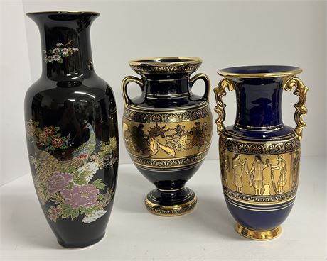 Three beautiful unique vases