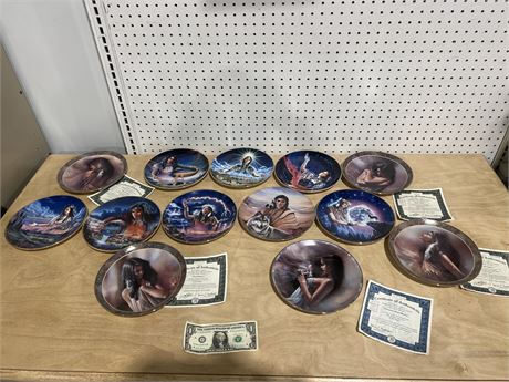 Set of 13 Franklin Mint Collectible Plates