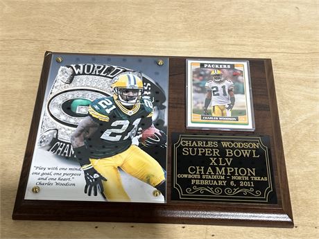 Green Bay Packers Charles Woodson Card Collectors Plaque