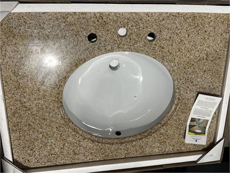 NEW! 31 in x 22 in Desert Gold Finish Granite Vanity Top