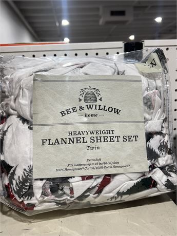 Bee & Willow Twin Heavyweight Flannel Sheet Set