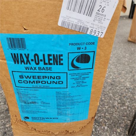 1 Box of Wax Base Sweeping Compound - 50lbs