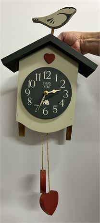 Beautiful wooden clock made by Elgin Clarkco EST 1863