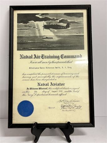 Naval air training command certificate