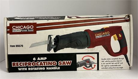 Six amp reciprocating saw with rotating handle